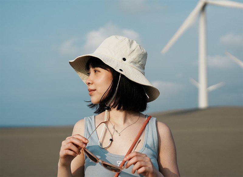 2is HT32A 漁夫帽 可摺疊 透氣 速乾 防潑水 防曬 遮陽帽 白色