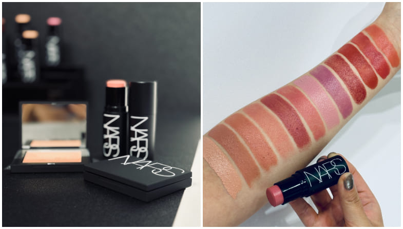 Nars這款多功能眼頰棒，擁有12色高飽和霧光質地，能輕鬆打造眼頰一體多變妝容。