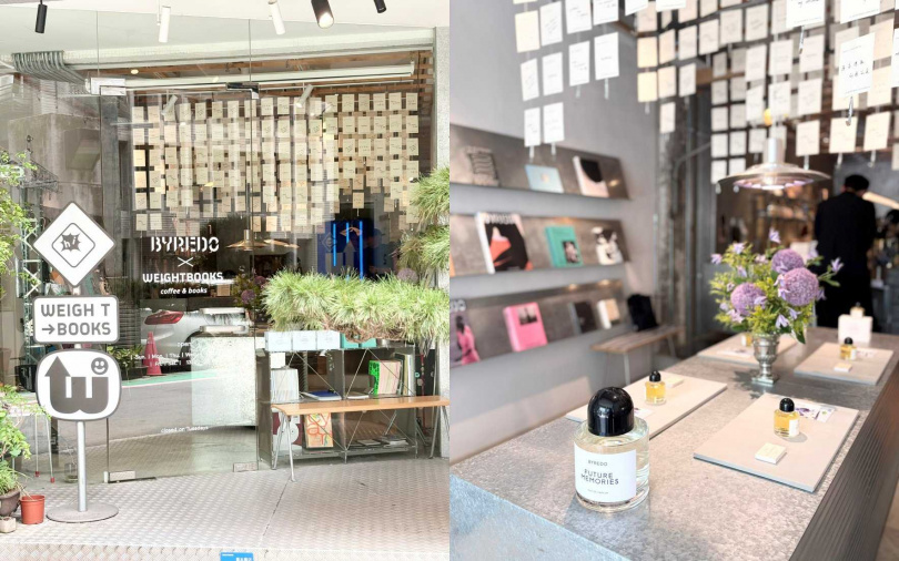BYREDO《未來之憶淡香精》和重本書店的合作也很讚！店內不僅有呼應新香特色的專屬造景，也能夠親自試香，甚至還可手寫小卡留下你對生活的深刻印記。（圖／吳雅鈴攝）