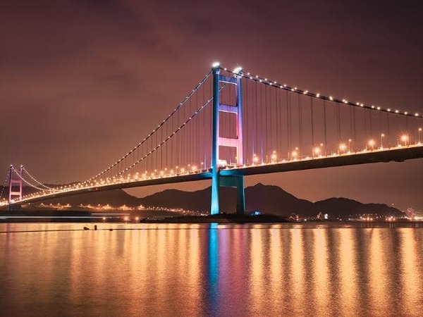 青馬大橋夜景、香港夜景