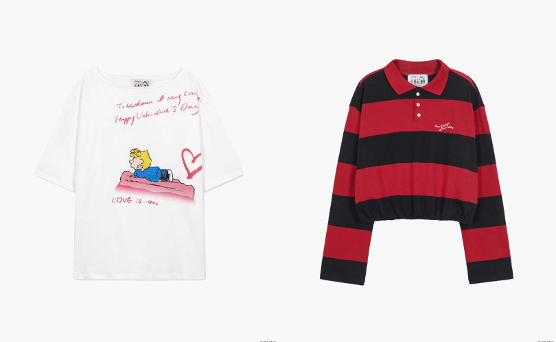 SINGLE GIRLS CLUB OFFSHOULDER T-SHIRT／3,680元，LINUS BALLOON POLO SHIRT ／5,080元（圖／ARTIFACTS）