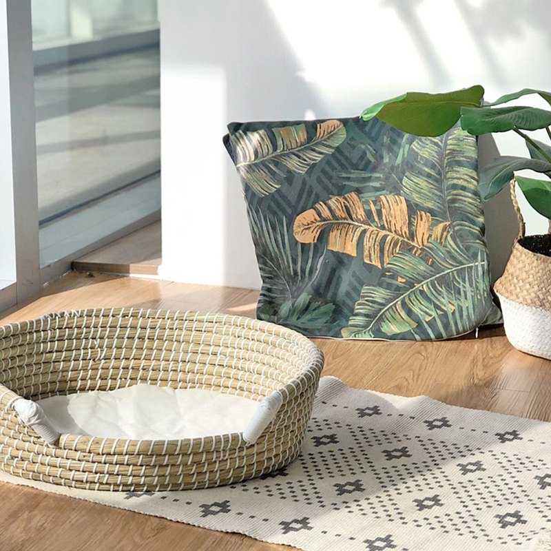 【日本DoggyMan】簡約風編織睡窩