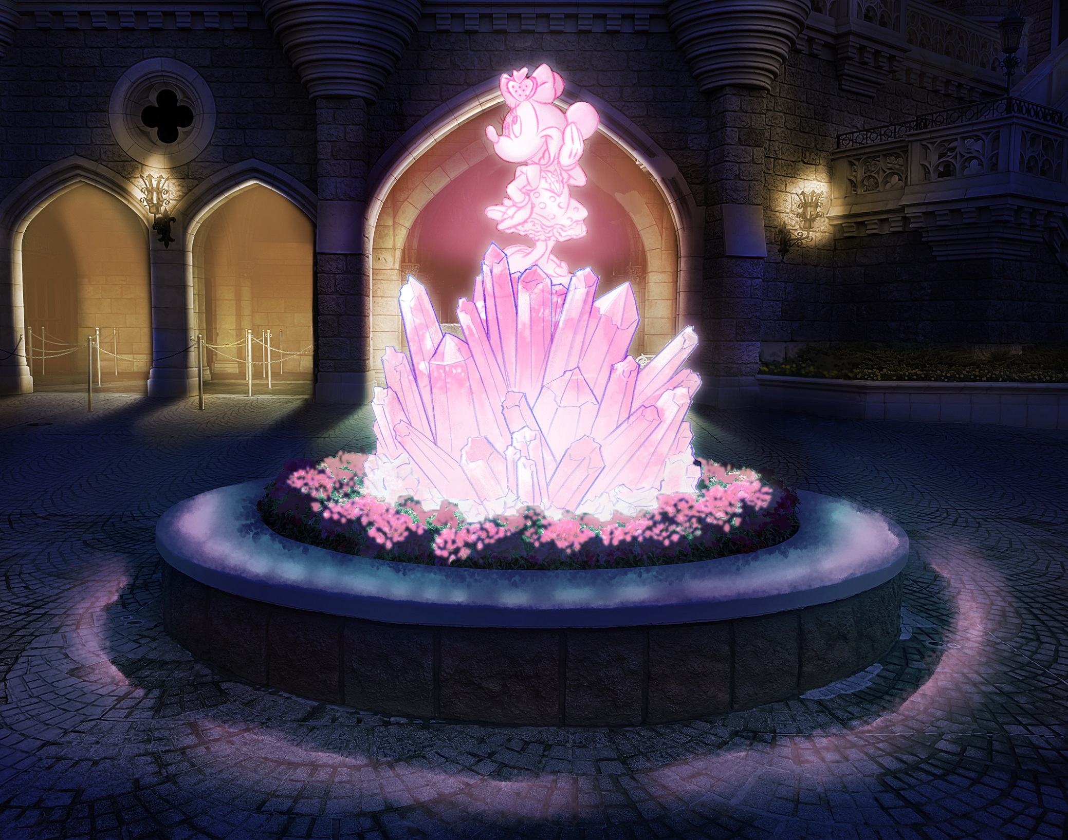 東京迪士尼度假區_歡度幻彩之夜_路邊燈飾