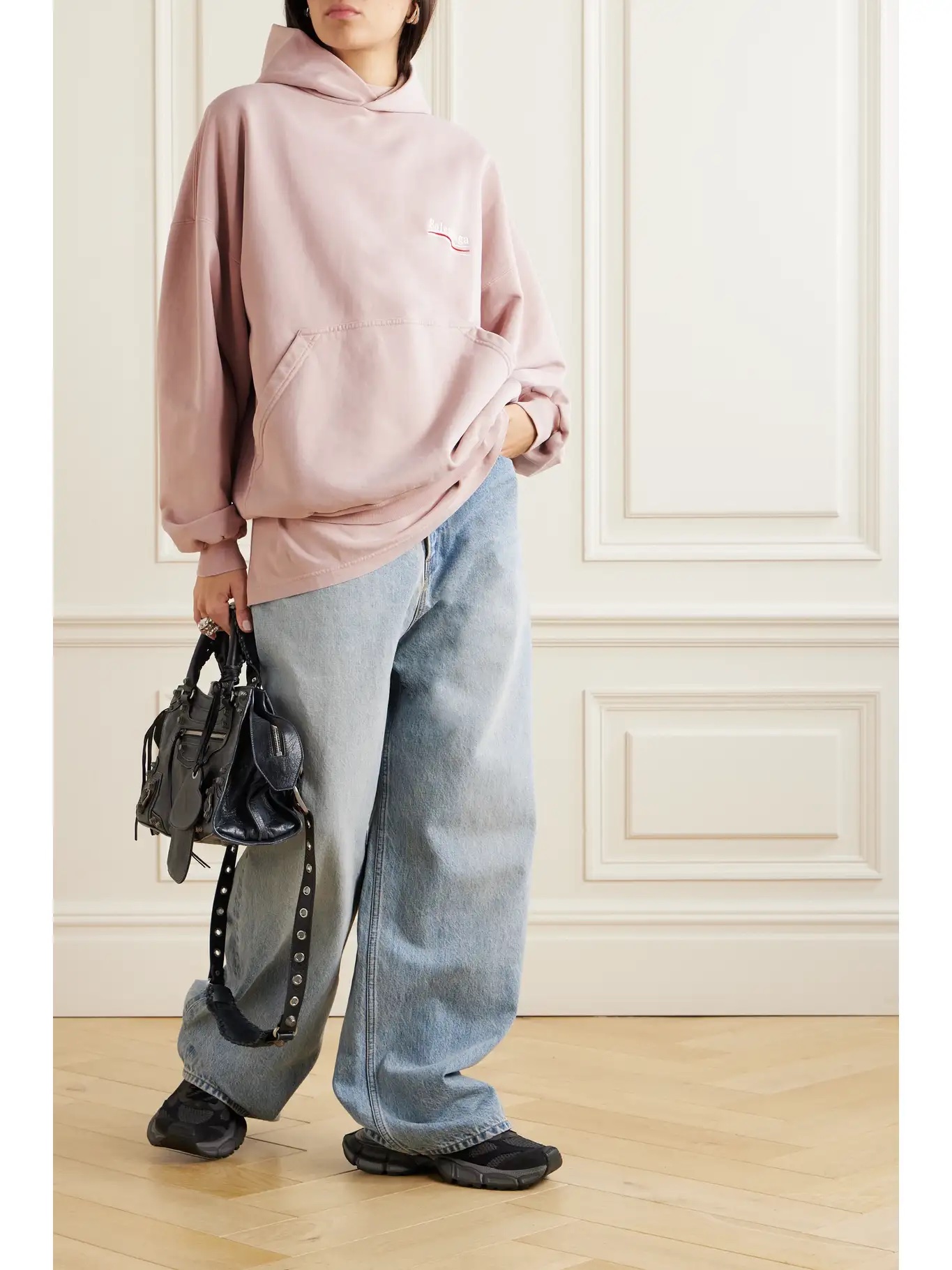 OFF-WHITE Embroidered cotton-jersey sweatshirt