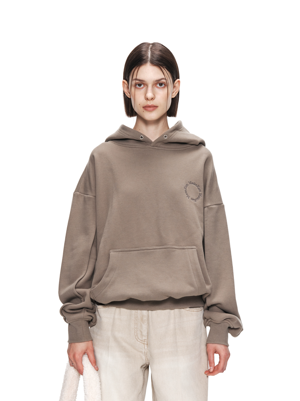 Matin Kim Oblique Pocket Hoodie
