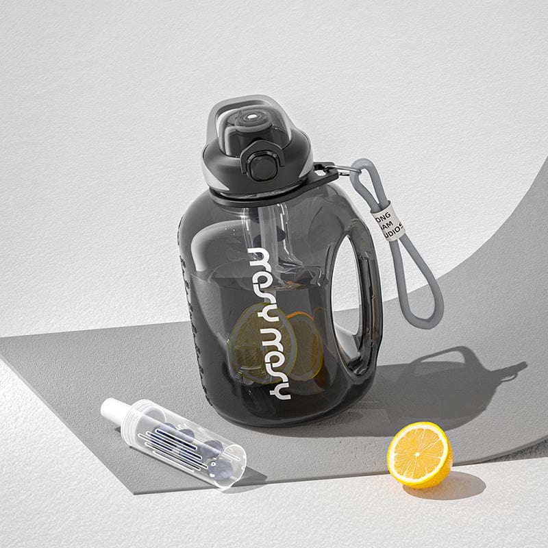 大容量Tritan運動水壺 獨立茶倉設計 2600ml 粉紅氣泡