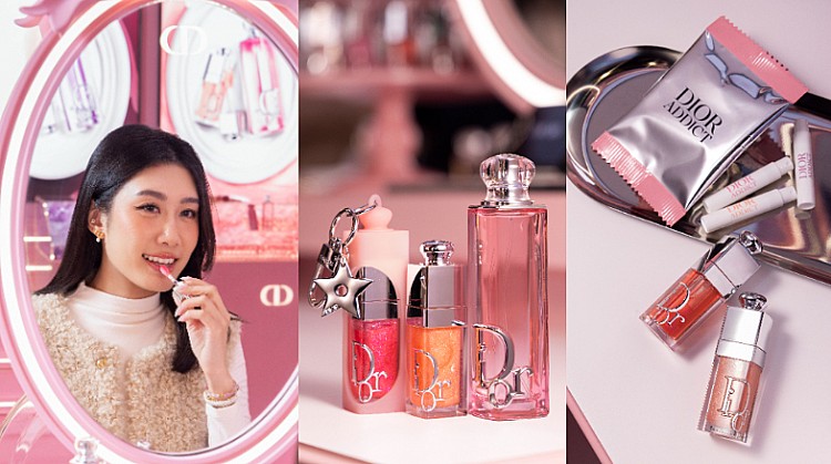 凡於活動期間消費滿額，即有機會享有：「迪奧粉漾潤唇釉吊飾」