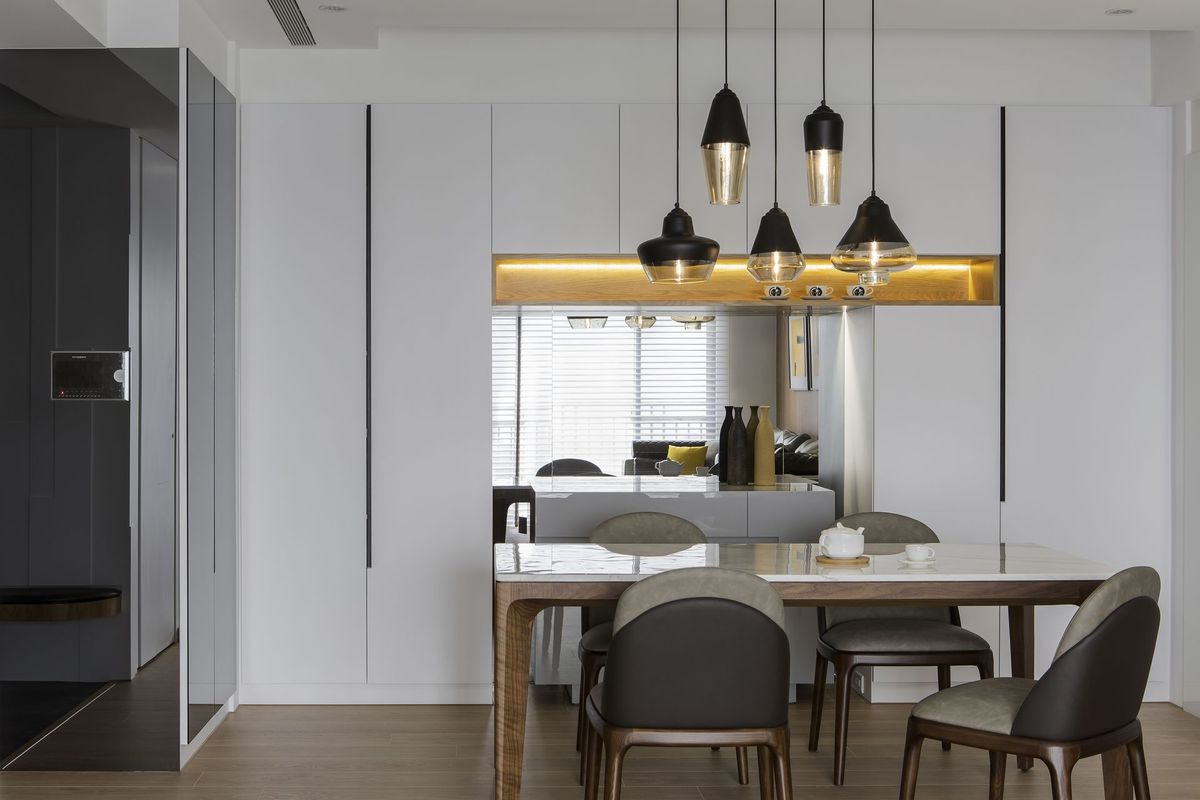 餐邊櫃；餐廳；住宅；；室內設計