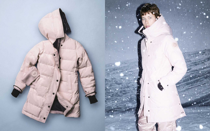 Canada Goose Shelburne 派克大衣-復古玫瑰色／47,900 元（圖／品牌提供）