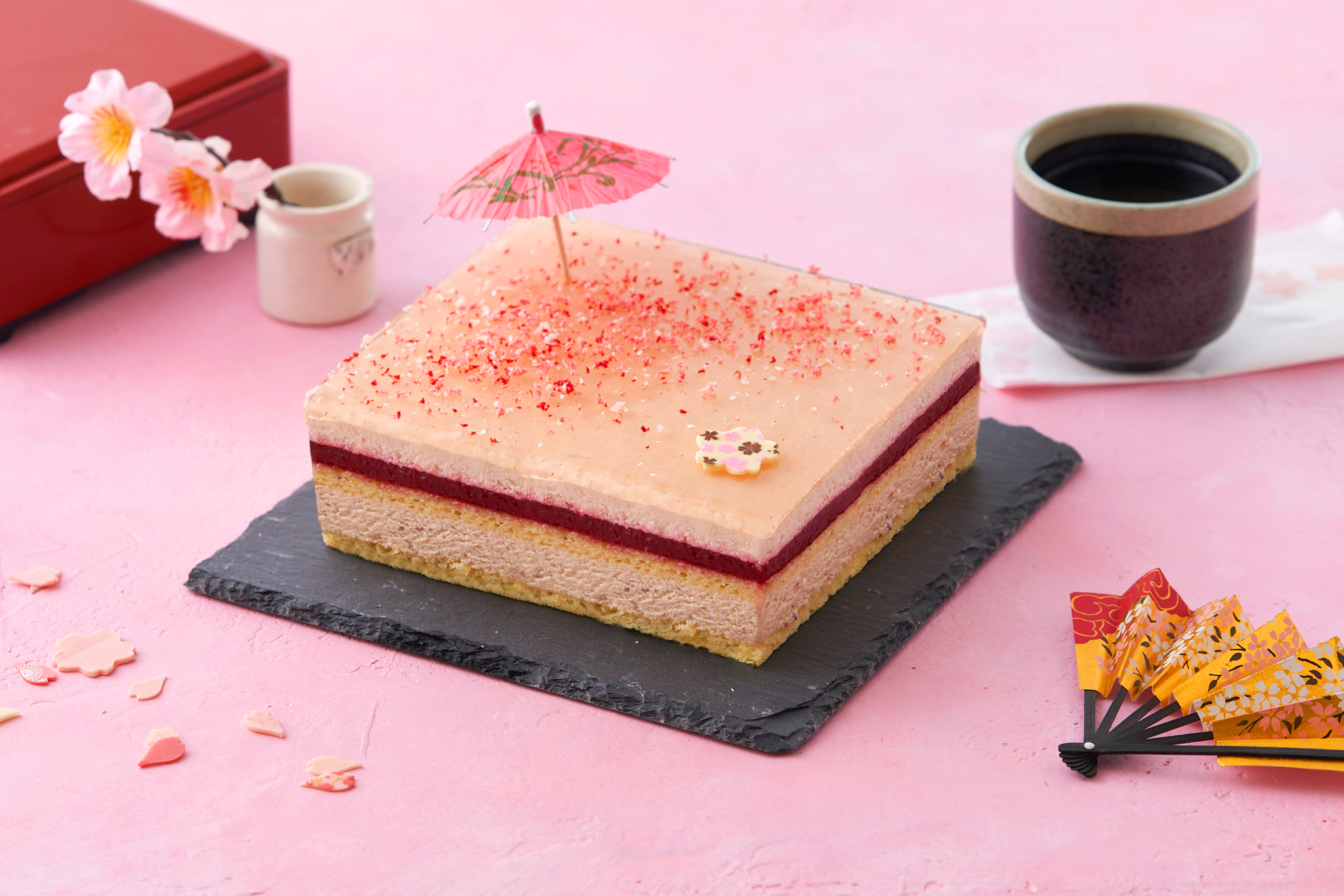 【七見櫻堂】櫻花盛開時－櫻花蛋糕お誕生日おめでとう母親節快樂