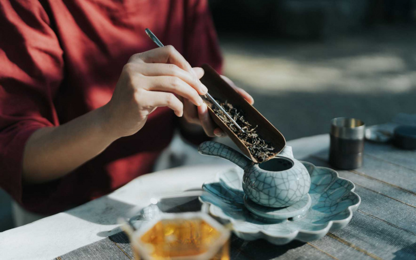 一期一會「三座茶島」也能喝到POUYUENJI「元茶三韻」茶席。（圖／品牌提供）