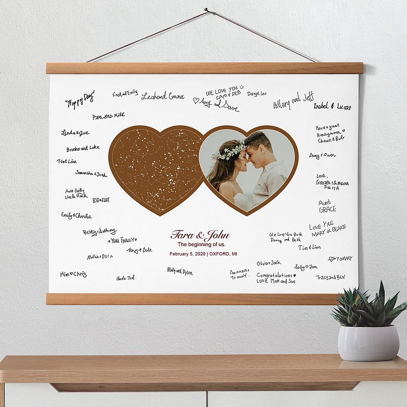 定製化婚禮佈置 浪漫客製化星空賓客簽名板 和星星一同見證