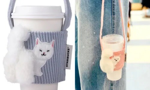 貓貓提袋又來了！星巴克「貓咪尾巴飲料提袋」推寶寶藍