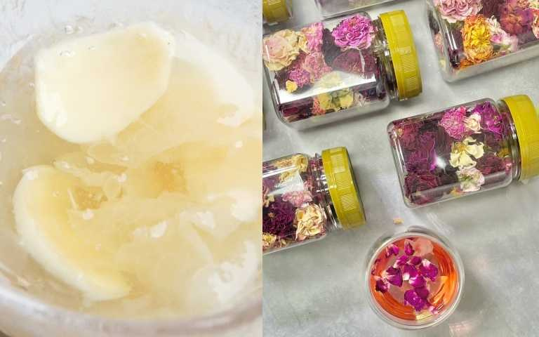 佳豐有機農場 有機鮮百合／有機百合飲 特價700元／140元 原價900元／160元；夏安居森林農場 整朵有機食用級玫瑰花茶 特價550元 原價720元​（圖／業者提供）