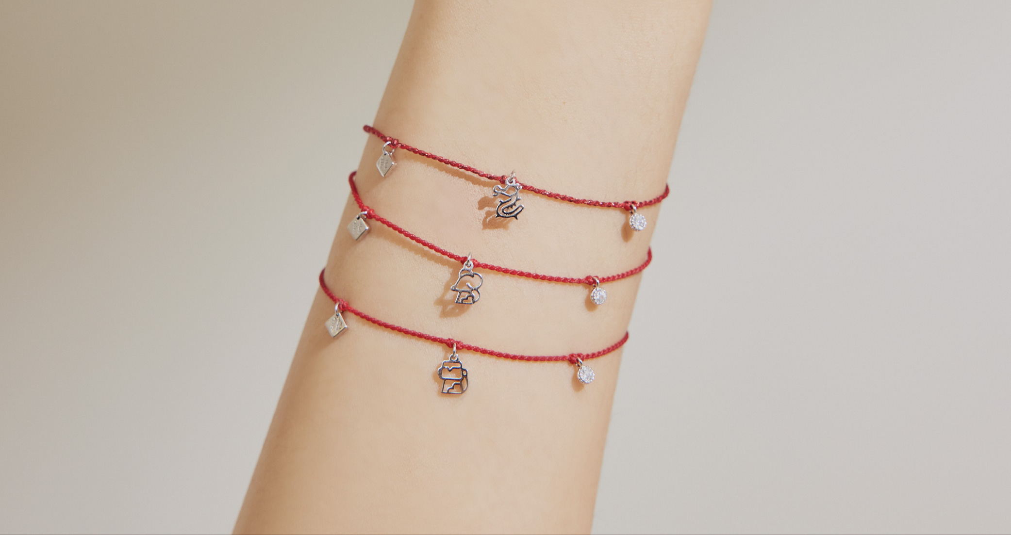 vacanza 書法詩人何景窗聯名| 祈願 ‧ 飛天龍 ‧ 十二生肖純銀手鍊(甲辰年限定)