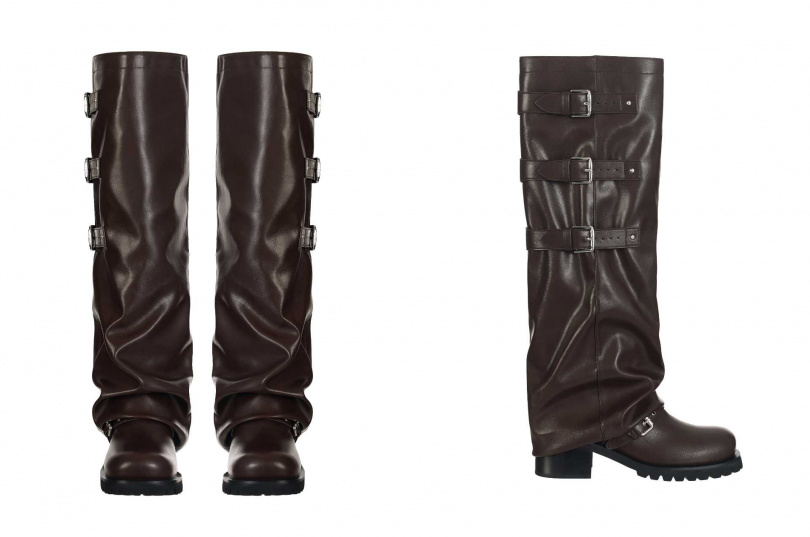 STAND OIL Trinity Slouch Boots 栗色靴款 （圖／品牌提供）