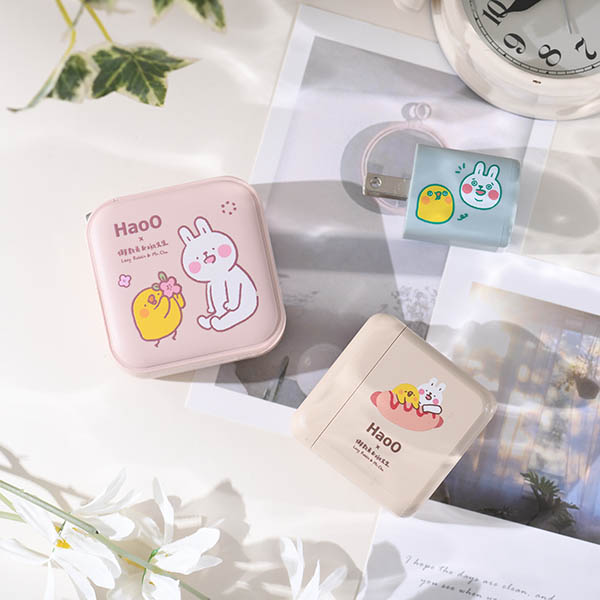 HaoO 懶散兔＆啾先生 氮化鎵電源供應器 - 100W四孔