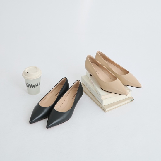 D+AF 2026春季新品氣墊真皮高跟鞋推薦 【真皮系列】3.5cm全能氣墊真皮低跟鞋