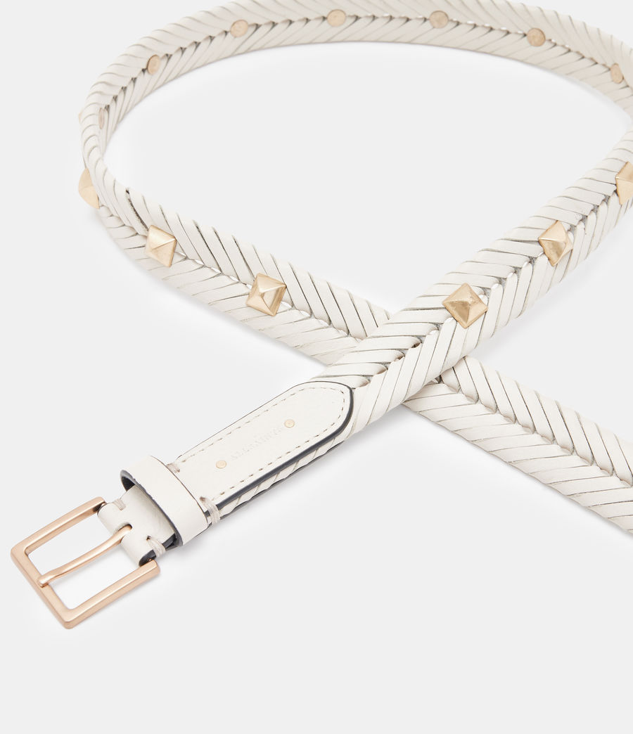 ALLSAINTS ATHENA 鉚釘牛皮腰帶