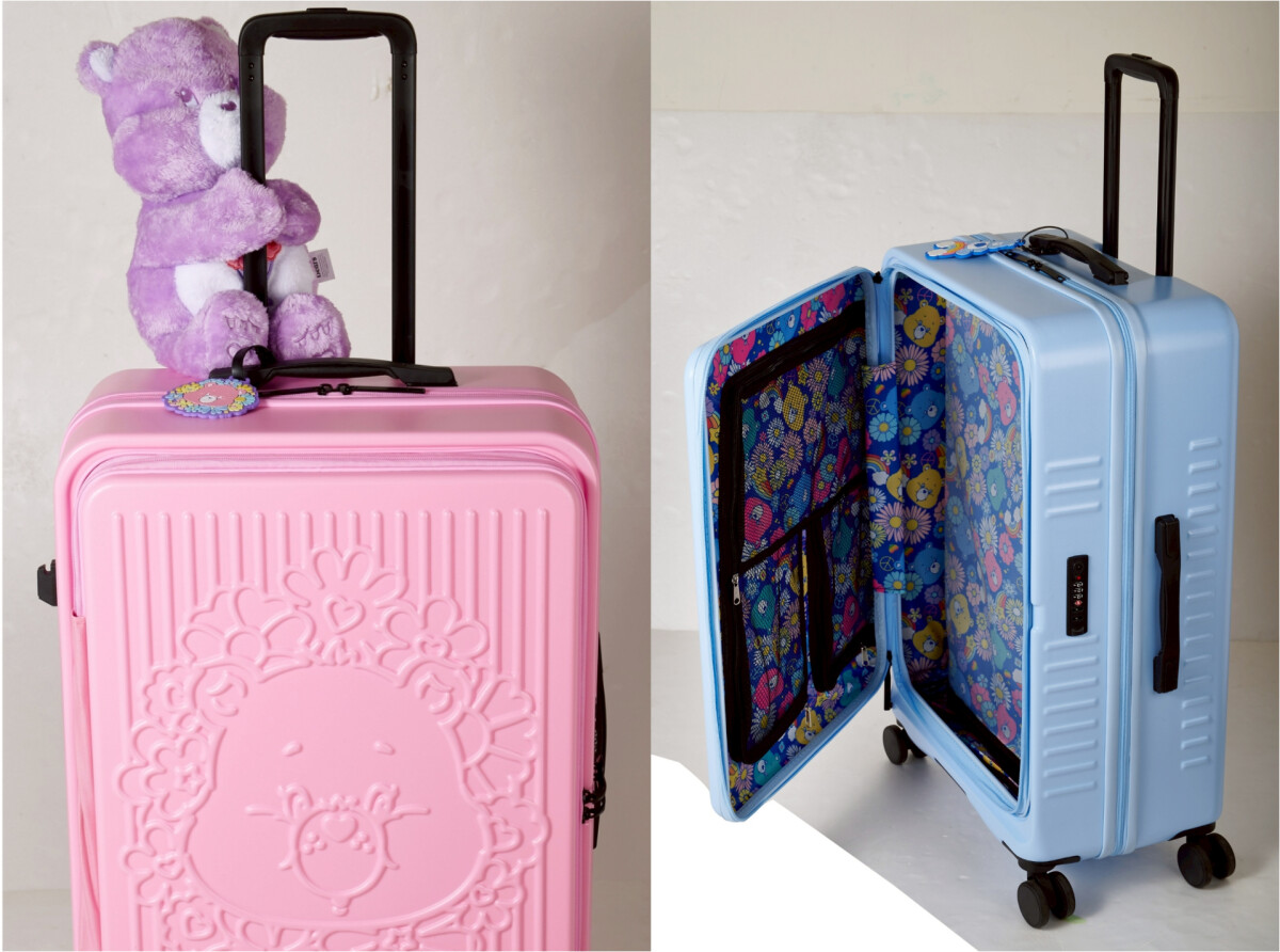 家樂福Care Bears加價購「Care Bears 28吋行李箱(粉)、(藍)」，加購價：2999元，粉色全台限量共800個、藍色全台限量共1200