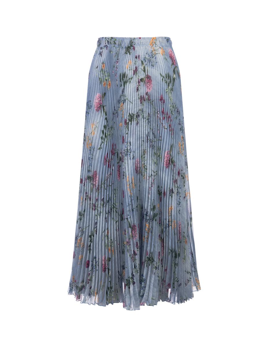ERMANNO SCERVINO Midi Pleated Skirt With Floral Print