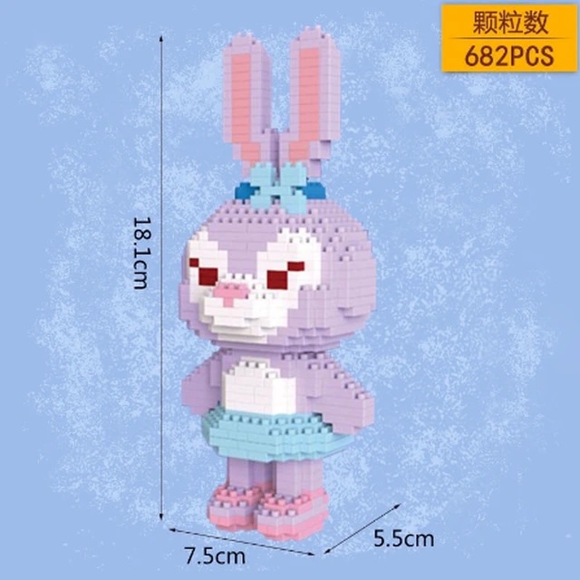 預購【遊戲家】達菲熊家族立體積木 達菲熊家族鑽石積木 - 史黛拉682片