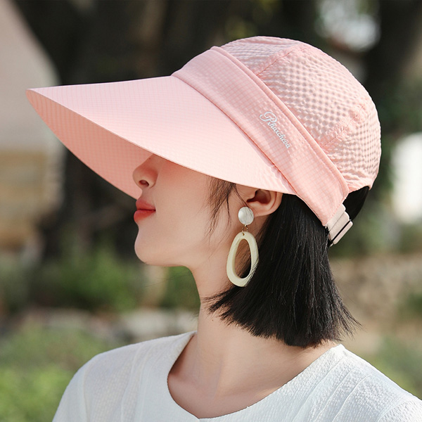 全能女款夏季戶外野餐遮陽帽 粉色 均碼