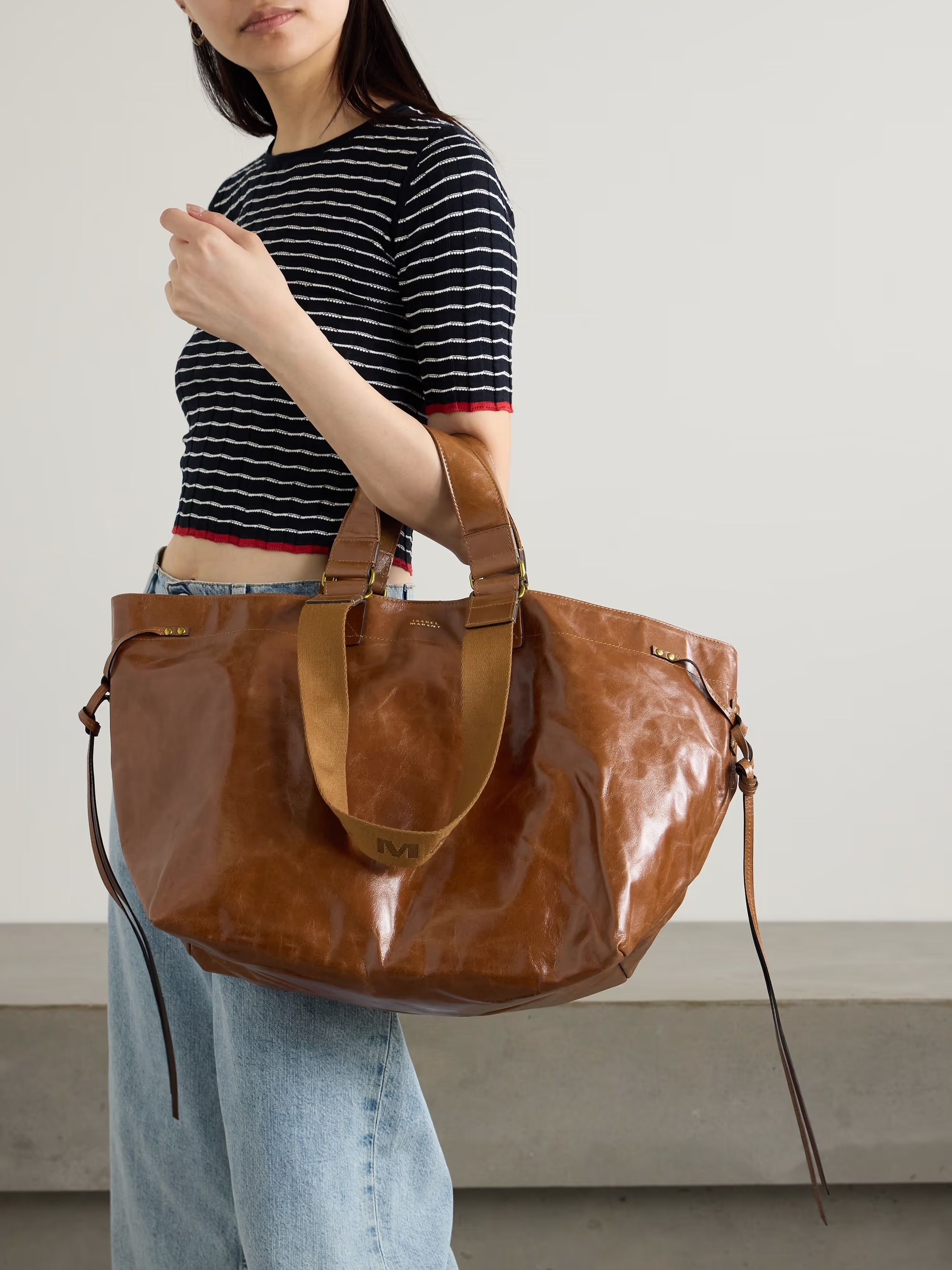 ISABEL MARANT Wardy crinkled-leather tote