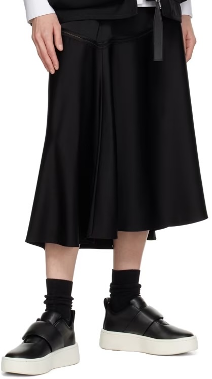 JIL SANDER Black Leather Sneakers