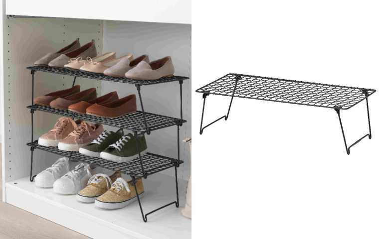 IKEA  GREJIG鞋架, 灰色／99元（圖／品牌提供）