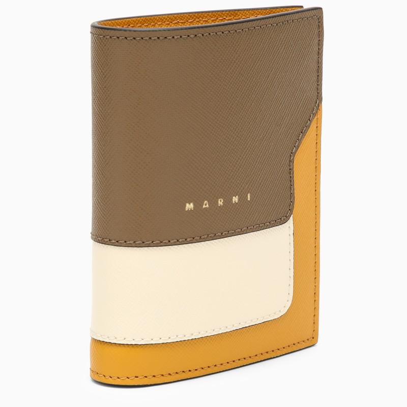 Marni Brown/yellow/beige wallet