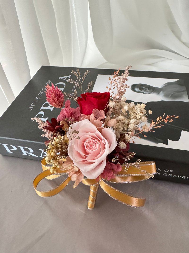 永生花胸花 婚禮胸花 客製化胸花