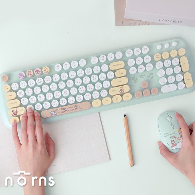 【Norns】滿799折50★迪士尼無線鍵盤滑鼠組 愛麗絲