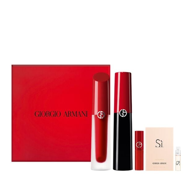 Giorgio Armani Beauty 聖誕佳節限定- 絲緞水唇釉+絲緞唇膏2件組(價值$3,503) [Set]