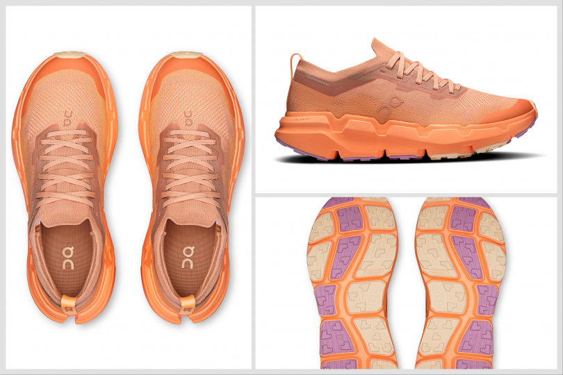 全新越野跑鞋Cloudsoma女鞋款#砂岩棕橘。（圖／品牌提供）