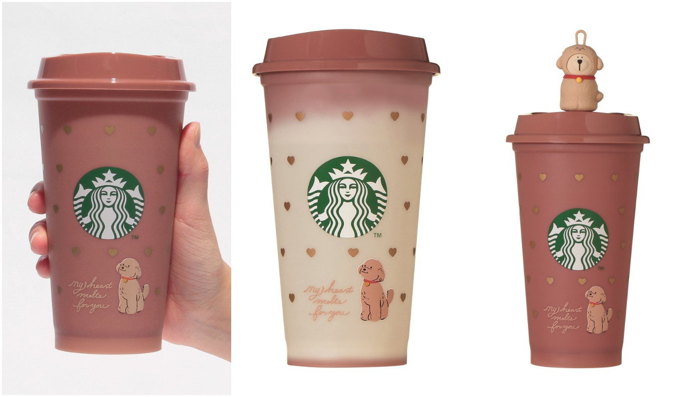 日本星巴克_季節商品_情人節新商品_Valentine 2026 變色可重複使用杯 + Valentine 2026 可重複使用杯專用杯口塞 星巴克熊