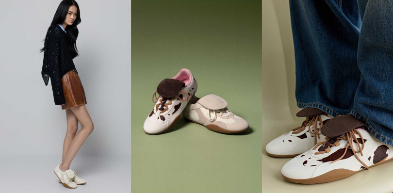 CHARLES & KEITH麂皮翻鞋舌球鞋／2,690元（圖／品牌提供）