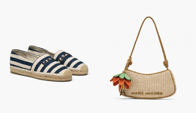 MARC JACOBS平底休閒鞋／11,000元，編織肩背包／14,000元（圖／品牌提供）