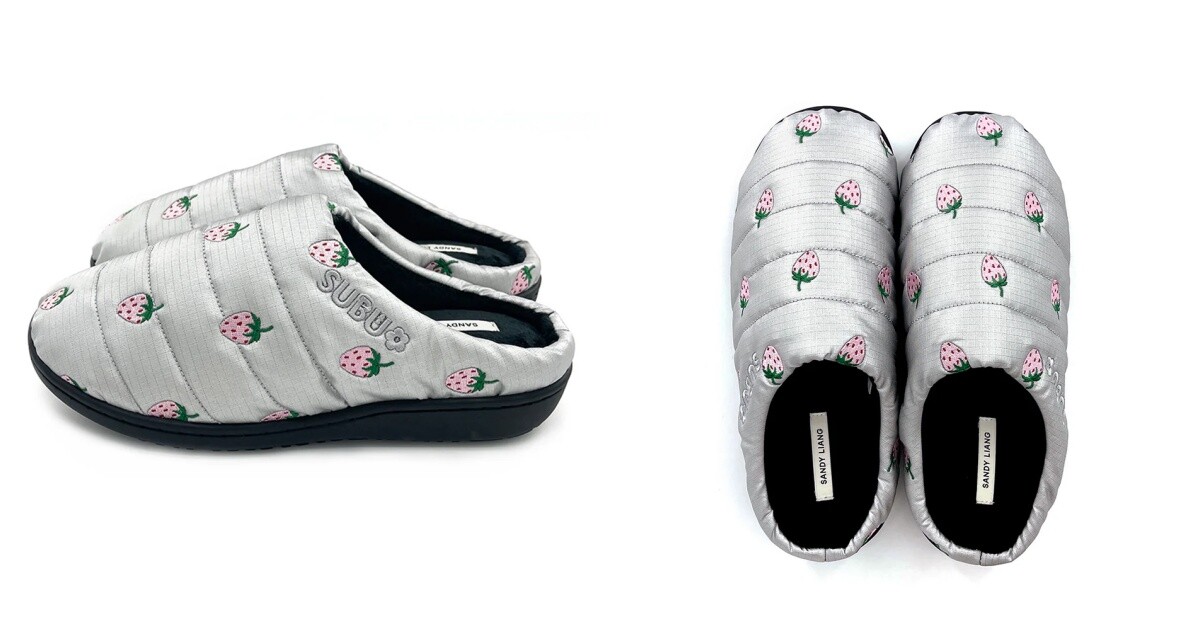 韓系麵包鞋推薦2：SUBU X Sandy Liang金屬草莓拖鞋