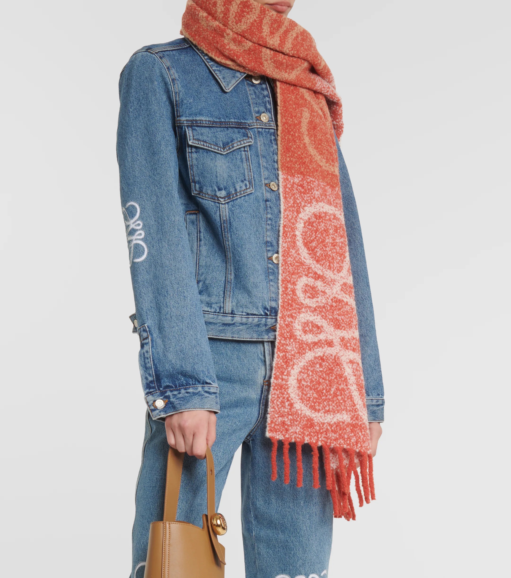 LOEWE Anagram alpaca-blend scarf