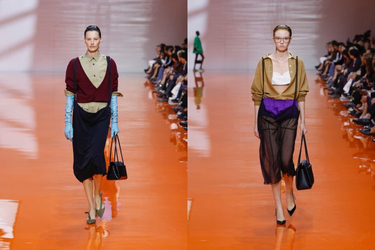 除了以剖析服裝為題，「非典型穿戴方式」也在本季大膽探索，讓服裝以意想不到的方式環繞身體，廓形極致簡化卻依然完整。
