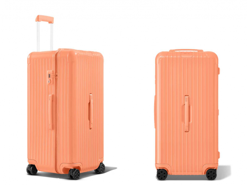 RIMOWA Essential 系列 Trunk Plus Papaya 假日橙行李箱／48,400元（圖／品牌提供）