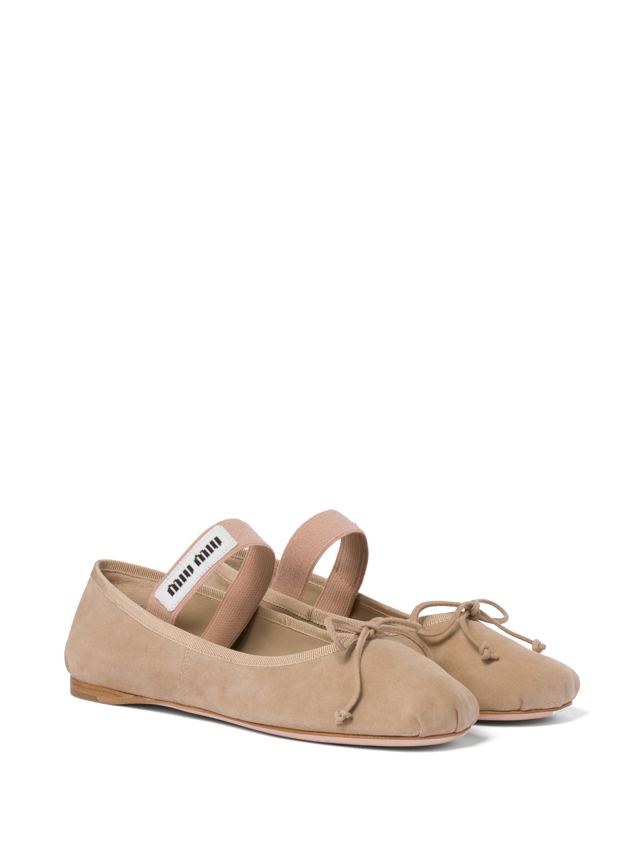 MIU MIU suede ballerina shoes
