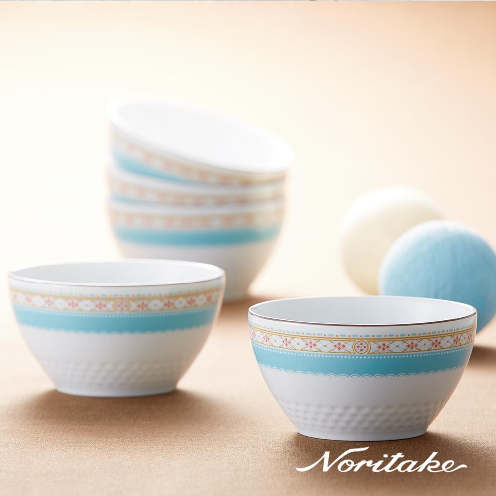 喬遷之喜｜結婚禮物｜日系風格【日本Noritake】 夢幻海洋五入飯碗 (禮盒組)