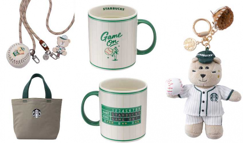 星巴克 強棒出擊MINI熊寶寶／700元、強棒出擊手機掛繩組／700元（圖／品牌提供）