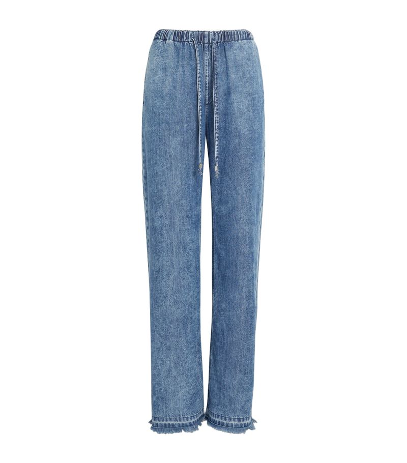 Rag & Bone Printed Terry Miramar Wide-Leg Trousers