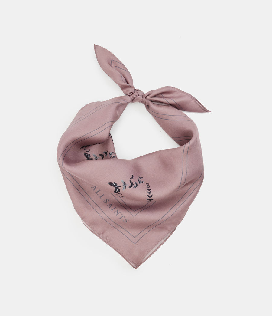 ALLSAINTS ESCALERA 印花真絲絲巾