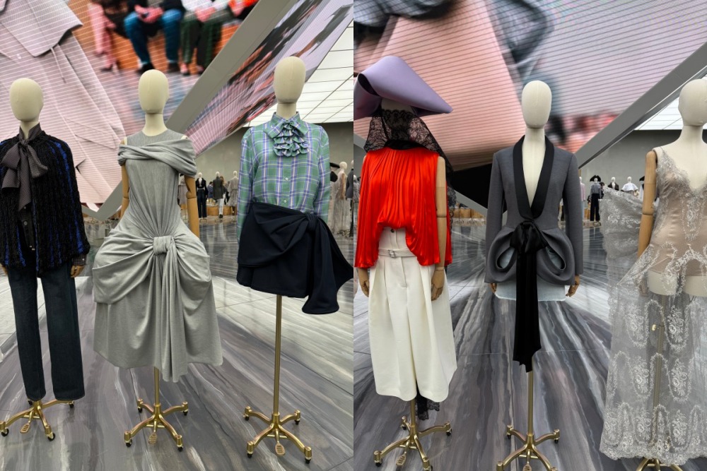 小尺寸蝴蝶結運用於包袋及配件上，能營造出可愛、年輕的意象；而放大比例的使用，則可呼應品牌一貫的優雅形象。