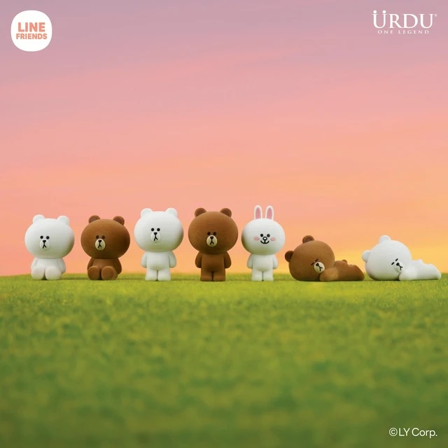 【野獸國】LINE FRIENDS 熊大兔兔 植絨系列 盲盒套組(6入)｜URDU