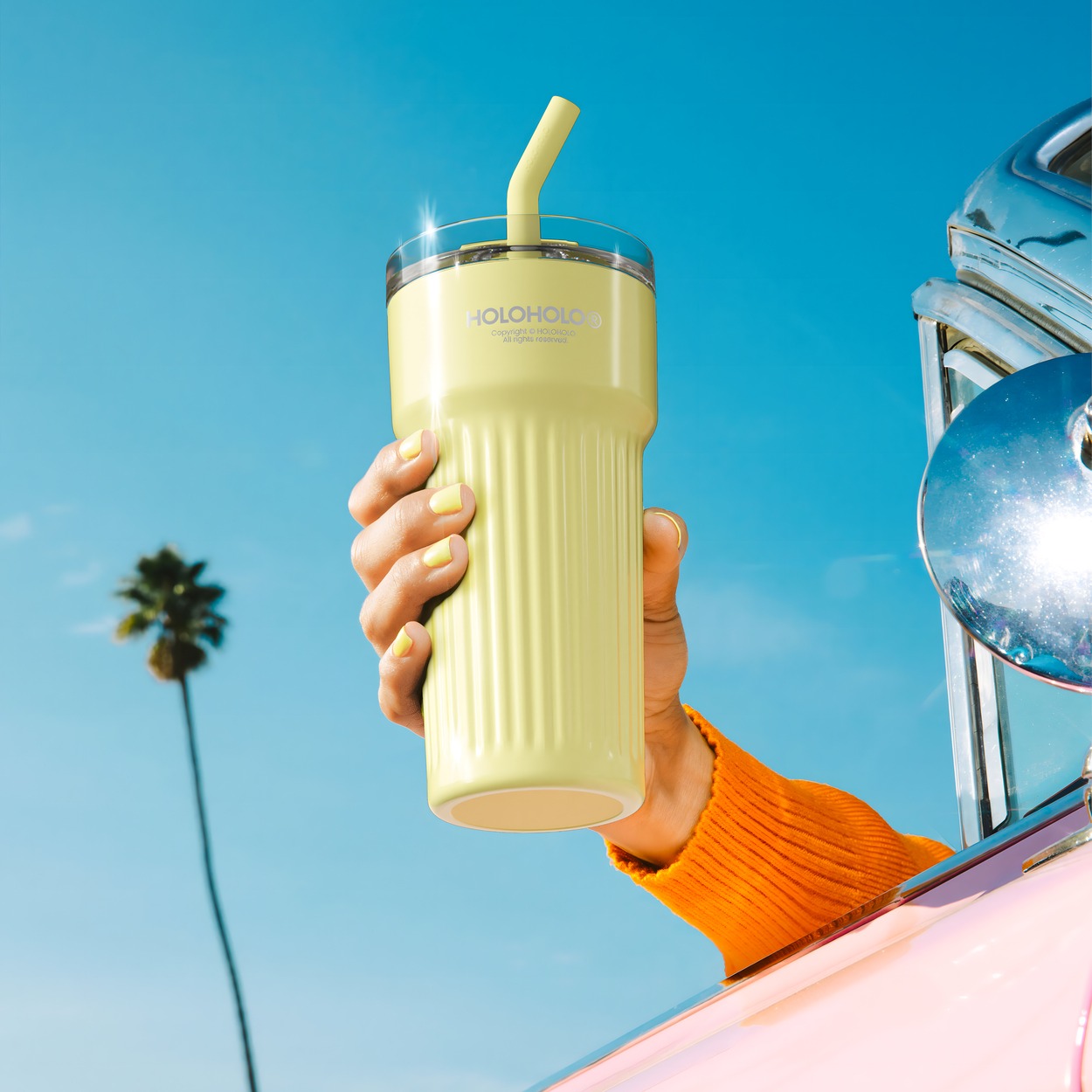 實現你的少女夢【Holoholo】ROME SE 吸管小羅馬杯 - 700ml (共4色可選) 贈限定貼紙組 美型冰霸杯 水杯 馬卡龍色系 辦公室 保溫保冷 環保杯 直飲杯